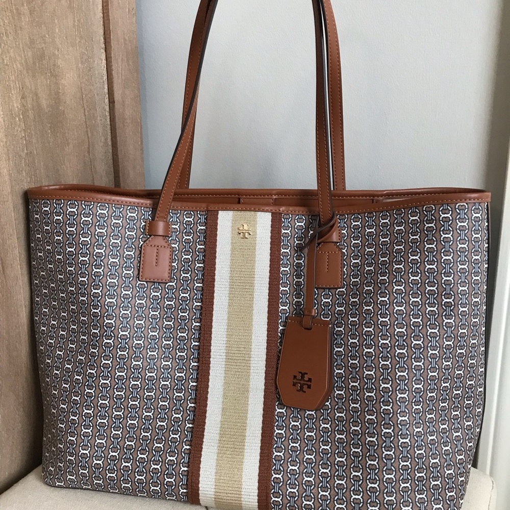 Tory Burch Gemini link canvas tote